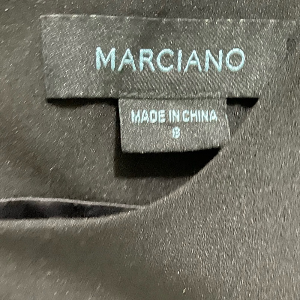Marciano Black Asymmetrical Ruffle Dress - Picture 3 of 3